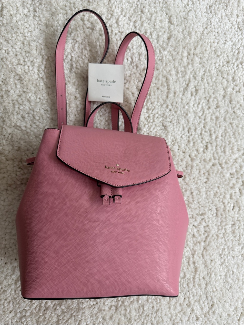 kate spade Pink Saffiano Leather Mini Backpack